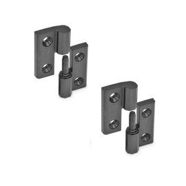 Ganter Normelemente Hanging Hinges Plastic Fixed Bearing Right 50 x 50 mm GN 337.1-50-50-6-A-1-SW