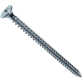 AERZETIX - C44791 - Set of 100 - Wood Screws - Diameter 3 x 50 mm - Galvanised Steel Metal - Countersunk Head - Cross-shaped Pozidriv - Colour Silver - for Quick and Easy Installation