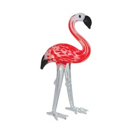 JRose Collections Elegant 10x5cm Glass Crystal Flamingo Figurine – Handcrafted Decorative Ornament for Home Décor