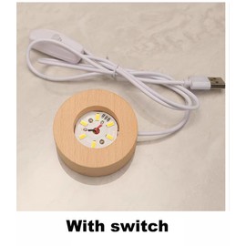 Crystal Ball Night Light Projection Lamp Planet Model,3D Crystal Ball with Led Wooden Base for Christmas Thanksgiving Birthday, Home Room Decor LED Night - USB Powered with Switch (Starry Sky, 6CM)