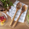 FAAY 13.5" Teak Cooking Spoon, Wooden Spoon, Mixing Spoon Handcraft