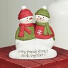 Blossom Bucket Snowmen with Flaky Friends Always Stick Together Sentiment,