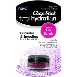 ChapStick Total Hydration (Sugar Plum Flavor, 0.27 Ounce) Natural Conditioning Lip Scrub, Exfoliator