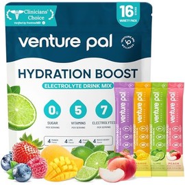 Venture Pal- Paquetes de Polvo de Electrolitos sin Azúcar Paquetes Líquidos Diarios de Hidratación Iv  Electrolitos Bebida Mix, Venture Pal,