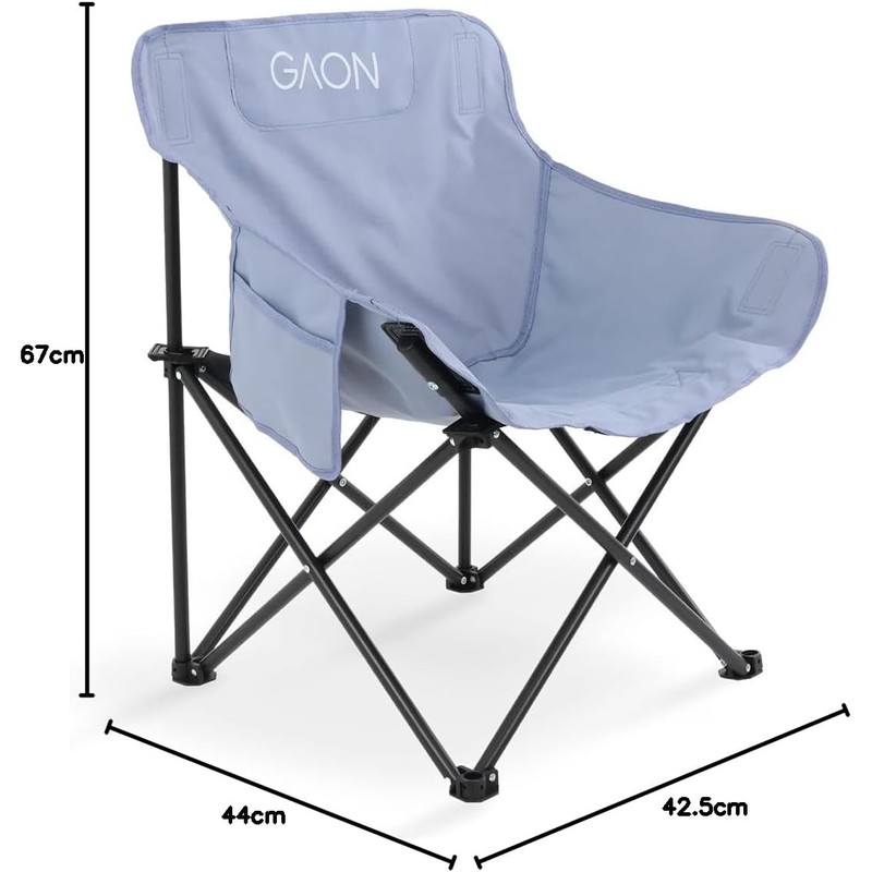 GAON. Silla Plegable para Camping y Exterior de Lona de