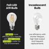 Feit Electric A19 LED Light Filament Bulb, 100W Equivalent, Dimmable,