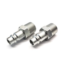 2 x Euro Standard Coupling - Male Quick Release Connector with 3/8" BSPT Male Thread - Cejn 320 Interchange