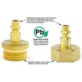 Vibrant Yard Company Winterize Blowout Plugs for RV, Garden Hose, Sprinkler Systems, Male Female Pair