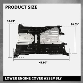 GRAND ORANGE Engine Splash Shield Guard Compatible with Honda Civic 2012 (Not Fit MX & Si Trim), Fit Acura ILX 2013 (Not 2.4L Engine), 74110-TR3-A10, 74110TR3A10, Engine Splash Guard Under Cover