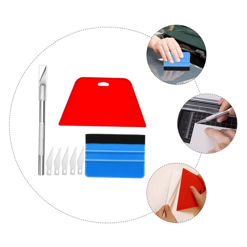 CAXUSD 8-Piece Car Wrap Kit Automotive Window Tinting Tool Set