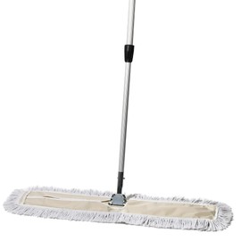 Tidy Tools Commercial Dust Mop – 36 Inch Floor Sweeper for Hardwood, Reusable Cotton Mop Head, Extendable Handle, Dry Mop for Floor Cleaning & Janitorial Supplies