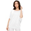 MBJ WT1073 Womens Scoop Neck Half Sleeve Batwing Dolman Top