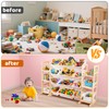 Ratulie Large Toy Storage Organizer Kids Toy Organizer and Bookshelf