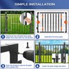 Avalution Deck Fence Gate Outdoor,32" H x 48" W, Metal