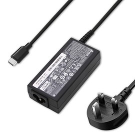 Wikiparts* 45W 20V 2.25A USB C Charger For Dell XPS 13 9380 Laptop USB-C Type Power Supply with UK Power Cord - Sold By Wikiparts