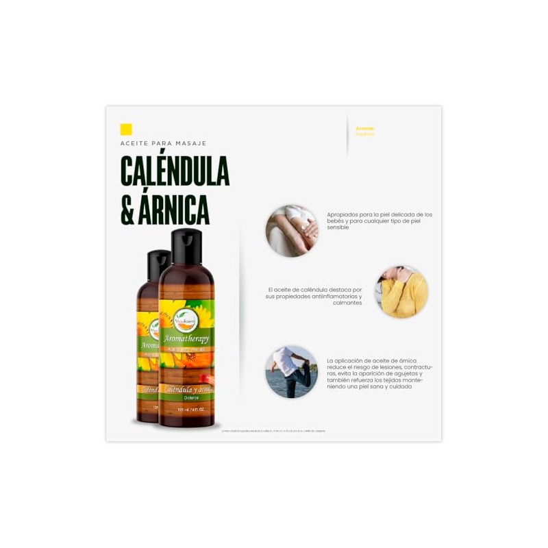 VIDA SCENTS | Aceite Esencial Para Masaje Aromatherapy De 125ml