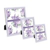 Laura Ashley 5x7 Lavender Enamel Picture Frame, Silver Metal Edge