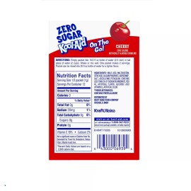KOOL-AID ON-THE-GO Sugar Free CHERRY Powdered, (6 Packets x 3 Boxes) FREE Ship