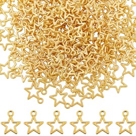 SUNNYCLUE 1 Box 200Pcs Mini Star Charms Gold Star Charms Bulk Alloy Special Classic Tibetan Style Star Charms for Jewelry Making Charms Supplies DIY Necklace Bracelets Earring Women Beginners Adult,