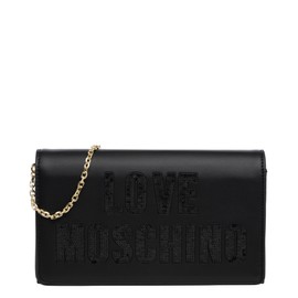 Moschino Borsa Donna Love a Spalla/Tracolla PU Nero with Sequins Nero BS24MO126 JC4293, black