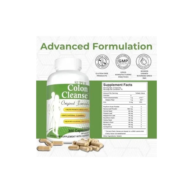 Health Plus Super Colon Cleanse 300 Cápsulas