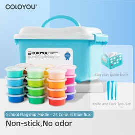 COLOYOU 24 Color Blue Box Clay