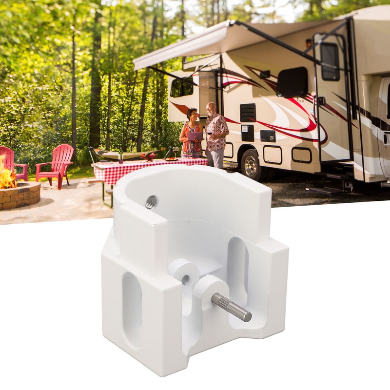 RV Awning End Plug White Solid Aluminum Durable Easy Installation