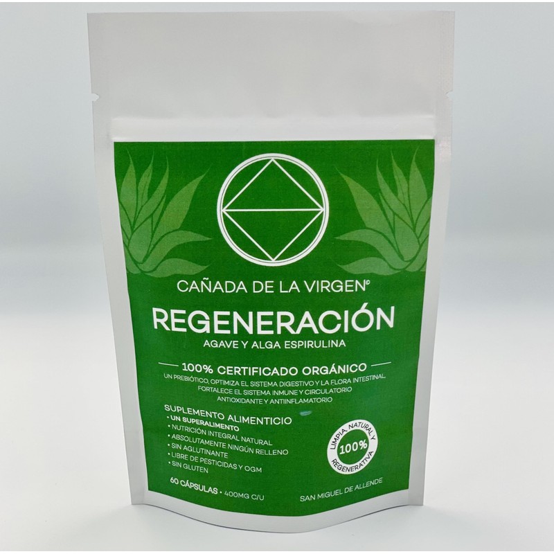 Regeneración (Agave y Alga Espirulina Orgánicos) - 60 Cápsulas