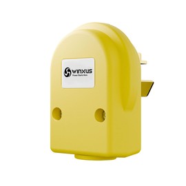 WINXUS NEMA 10-30P 30A 125/250V Yellow Plug for Dryers and Ranges, 3 Pole 3 Wire Grounding Straight Blade, Supports Cord OD Max. 1.06 Inches, Nylon Shell, Brass Terminals