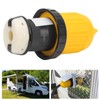 RV Cord Connector Locking Plug W/Cover Ring Power Socket 30Amp