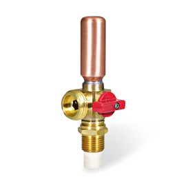 Highcraft 540DI Washing Machine Replacement Valve with Hammer Arrestor Inlet x 3/4’’ MHT Outlet Brass Red-for Hot Water Supply, 1/2’’ CPVC