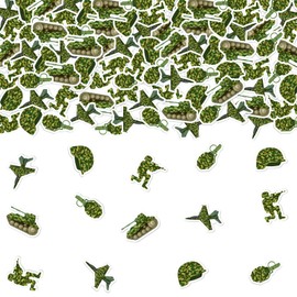 kreat4joy Camo Birthday Party Decoration, 200pcs Army Party Decoration Military Table Confetti for Soldier Military Fan Camouflage Birthday Party Decoration