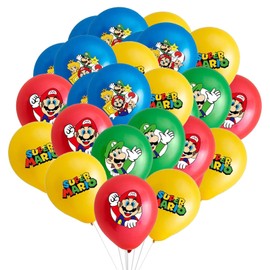 20Pcs Dog Balloons Birthday Party Decorations, Party Latex Balloons For Kids Boys Girls Birthday Party Decoration (mario1)