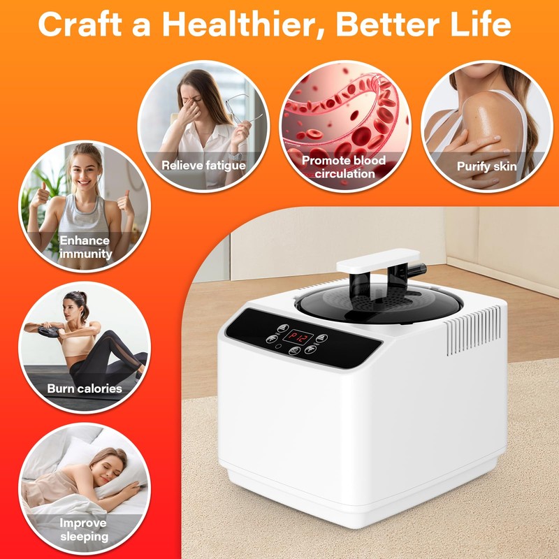X-Vcak Portable Sauna Steam Machine with Remote Control, 3L 1000W