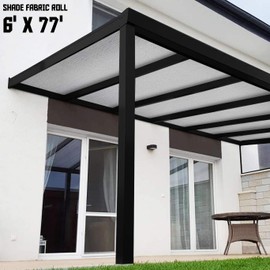 TANG Sunshades Depot 6'x77' Shade Cloth Light Grey Fabric Roll Up to 95% Blockage UV Resistant Mesh Net for Outdoor Backyard Garden Plant Barn Greenhouse Weddings Placemat Crafts Decorate Swing