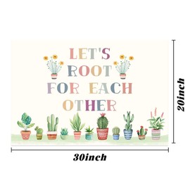 Lets Root For Each Other Boho Classroom Wall Decor Canvas Banner Positive Affirmations Nature Plant Education Wall Art Banner Decor 20x30inch (df2)