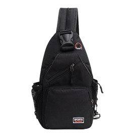 Brymthy Sling Backpacks Chest Shoulder Crossbody Purse Surper Light Handbag for Travel Running Cycling for Men (Black 3)