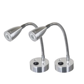 Baceyong 2 x 12V LED Spot Reading Light Switch Camper Van Caravan Van Boat Motorhome Light
