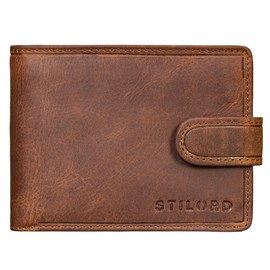 STILORD 'Larry' Leather Wallet Men's RFID Protection Wallets Leather Wallet Retro Wallet Men's Gifts for Men Wallet RFID Wallet, Medium - Brown, coin purse