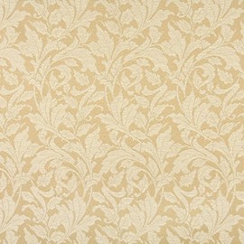 Beige Floral Leaf Outdoor Indoor Marine Scotchgarded Fabric by The Yard - SKU: Lily Sand