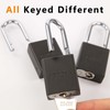 SEPOX® High-Security Padlocks, Keyed Different Weatherproof Aluminum Locks Long Shackle,