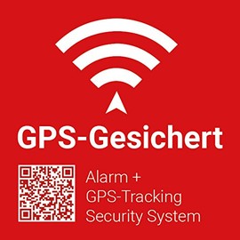 GPS Secured/Alarm Secured Warning Sticker Motorcycle, Construction Machinery, Boats, Pack of 5