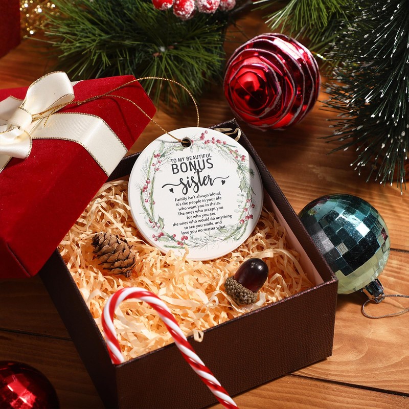 Wonderjune Christmas Sister Ornament Gift for Sister in Law Bonus