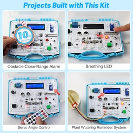 ELECROW All-in-one Starter Common Board Kit Compatible with Arduino Projects, 15 Sensors Modules Kit and Online Tutorials(21 Lessons)