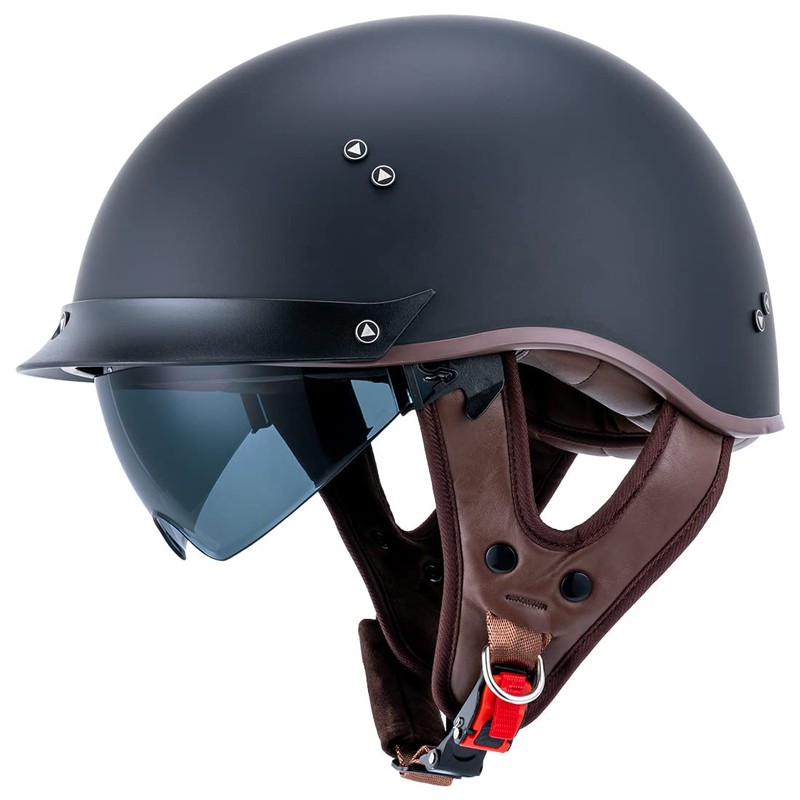 JQF Gear Retro Motorcycle Helmets for Men Women Open Face