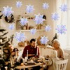 18pcs Winter Christmas Hanging Snowflake Decorations, 3D Holographic Snowflakes for