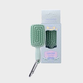 Yao Hairbrush [Little Pop Square (Matcha Cream)] Key ring brush for travel bangs and fine hair / 야오 헤어브러쉬 [리틀팝스퀘어(마차크림)] 여행용 앞머리 잔머리용 키링브러쉬