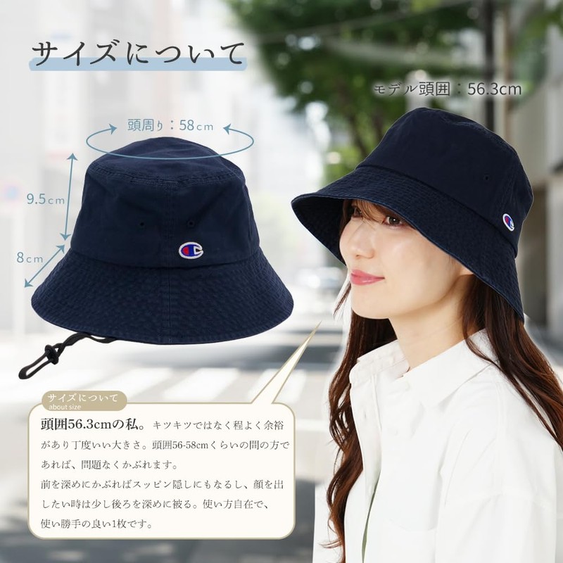 Champion Women's Bucket Hat with Drawstring, Deep, Long Brim, Men's,