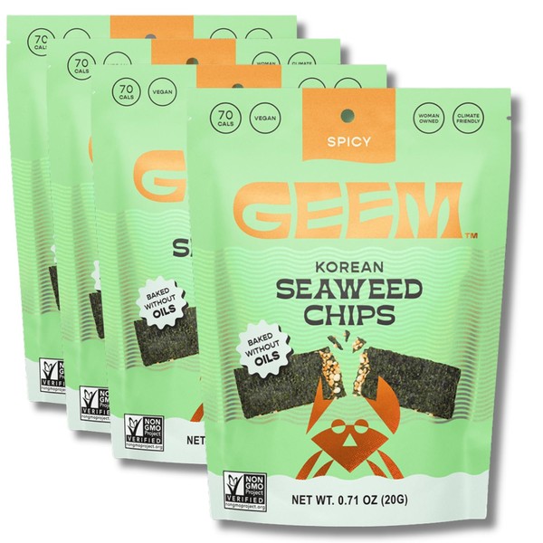 GEEM Seaweed Snacks – Korean Seaweed Chips with Rice Crisps
