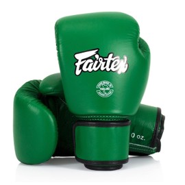 Fairtex BGV16 Leather Muay Thai Boxing Gloves (Forest Green, 10 oz)